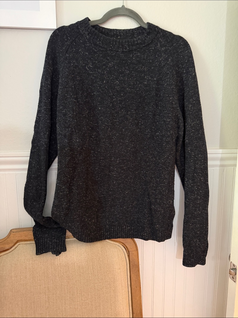 COS Wool Charcoal Speckled Crewneck Sweater SZ: EU SM